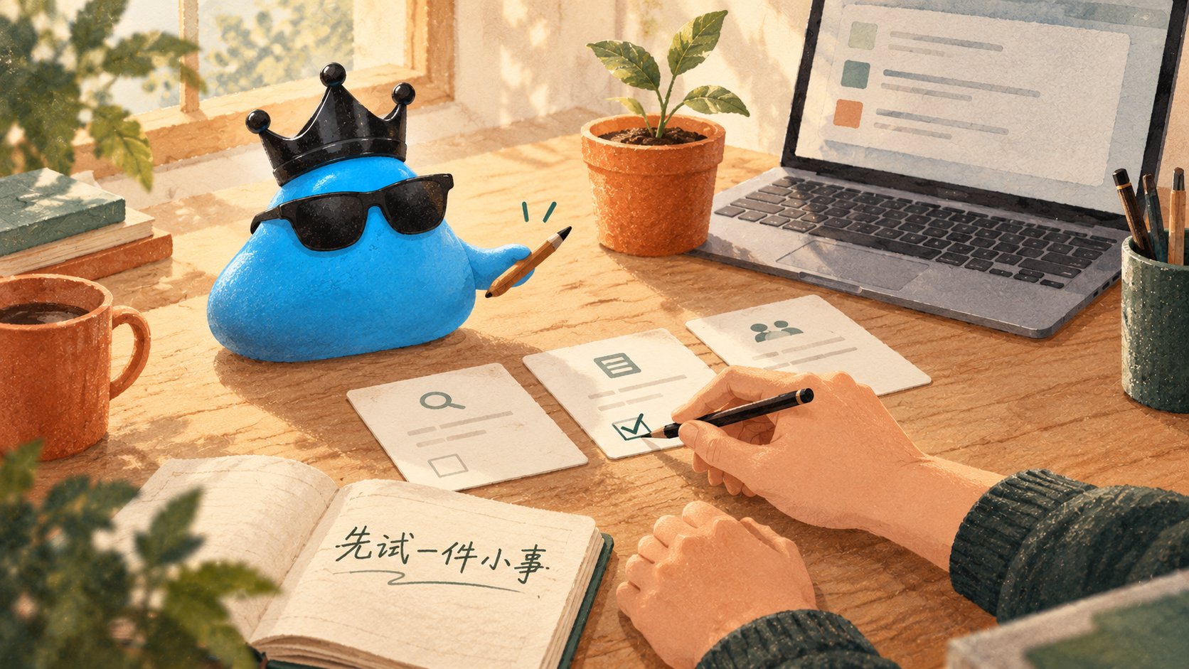 Shadow 和搭档从一件范围明确的小任务开始核对结果